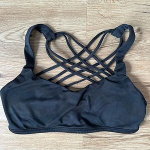 Lululemon Black Camo Free to Be Sports Bra Size 4